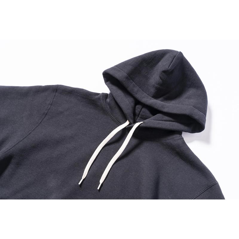 ザ リアルマッコイズ MC24114 10 OZ. LOOPWHEEL HOODED SWEATSHIRT 030 ブラック メンズ スウェット プルオーバー パーカー