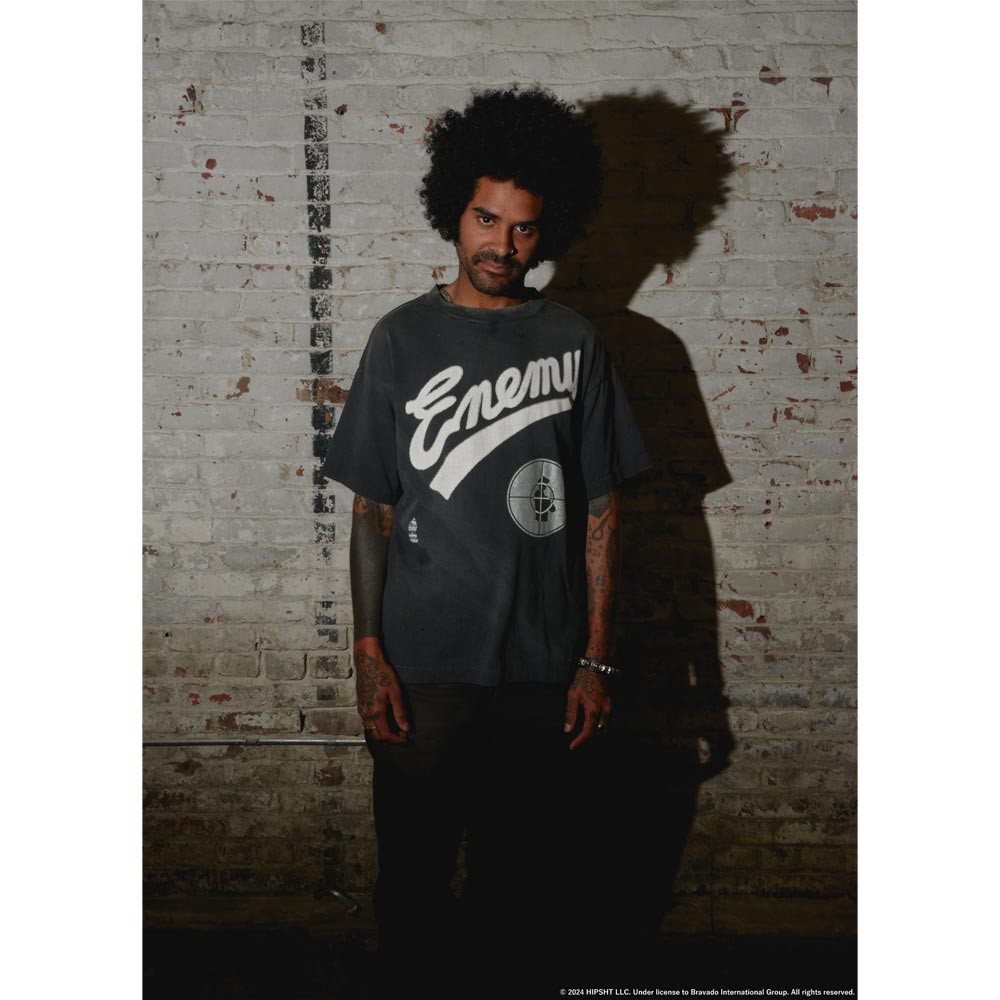 セントマイケル SM-YS1-0000-C18 SS TEE / SNT ENEMY / BLK メンズ Public Enemy コラボ プリント Tシャツ