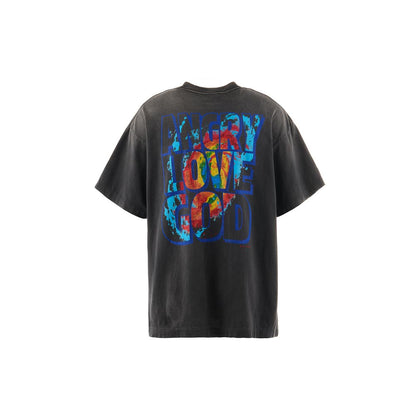 セントマイケル SM-YS1-0000-C05 CP_SS TEE / ANGRY LV GD / BLK メンズ Cactus Plant Flea Market コラボ プリント Tシャツ