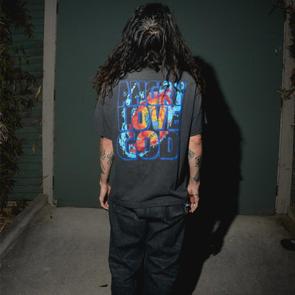 セントマイケル SM-YS1-0000-C05 CP_SS TEE / ANGRY LV GD / BLK メンズ Cactus Plant Flea Market コラボ プリント Tシャツ