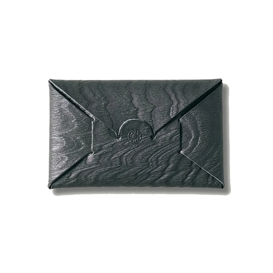 POST O'ALLS (ポストオーバーオールズ) #4302-PT Plywood Leather Card Case : plywood leather taupe