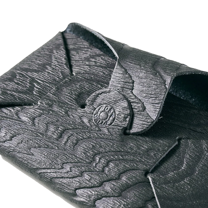 POST O'ALLS (ポストオーバーオールズ) #4302-PT Plywood Leather Card Case : plywood leather taupe