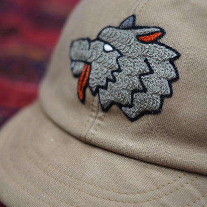 ミスターファットマン 5233005 Wolf HandChainStitch cap BEIGE ウルフトリプルコラボレーションキャップ 帽子 ベージュ メンズ