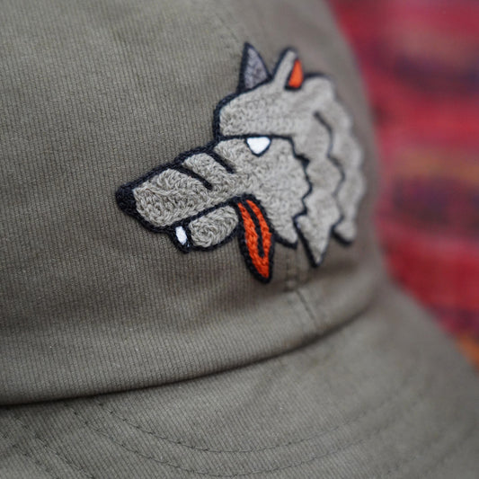 ミスターファットマン 5233005 Wolf HandChainStitch cap MOSS ウルフトリプルコラボレーションキャップ 帽子 モス メンズ