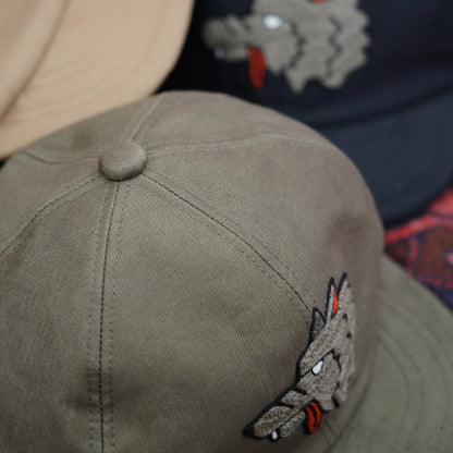 ミスターファットマン 5233005 Wolf HandChainStitch cap MOSS ウルフトリプルコラボレーションキャップ 帽子 モス メンズ