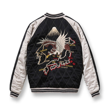テーラー東洋 Lot No. TT15417-119 / Mid 1950s Style Acetate Quilted Souvenir Jacket “KOSHO & CO.” Special Edition “EAGLE & JAPAN MAP” × “DRAGON & TIGER”