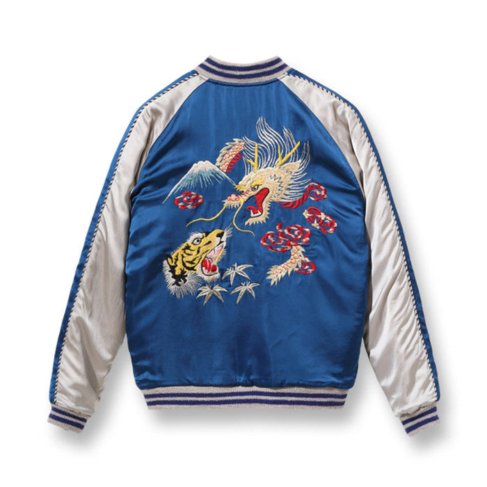 テーラー東洋 Lot No. TT15417-119 / Mid 1950s Style Acetate Quilted Souvenir Jacket “KOSHO & CO.” Special Edition “EAGLE & JAPAN MAP” × “DRAGON & TIGER”