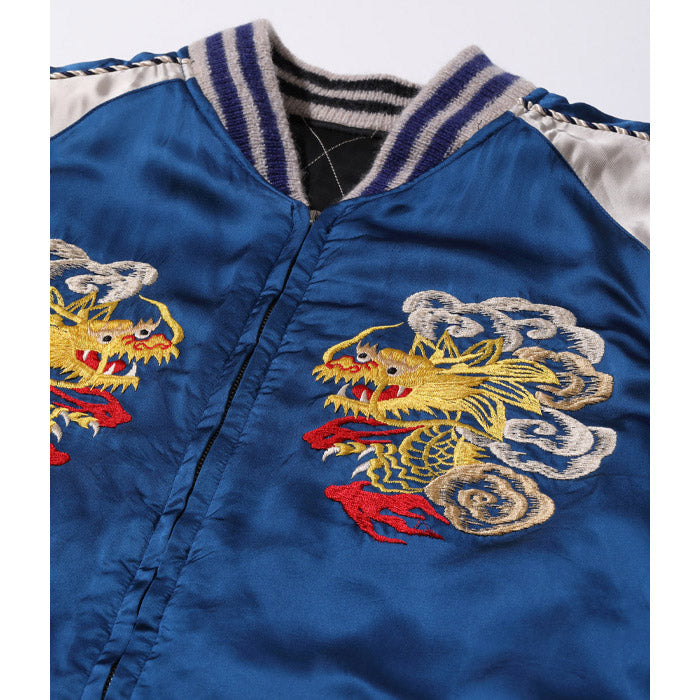テーラー東洋 Lot No. TT15417-119 / Mid 1950s Style Acetate Quilted Souvenir Jacket “KOSHO & CO.” Special Edition “EAGLE & JAPAN MAP” × “DRAGON & TIGER”