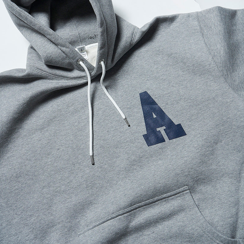 ジャクソンマティス JM23AWMO06 mocT×JM LOOSE FIT ”A” HOODIE GRAY ルーズフィット バックプリント コラボパーカー グレー メンズ