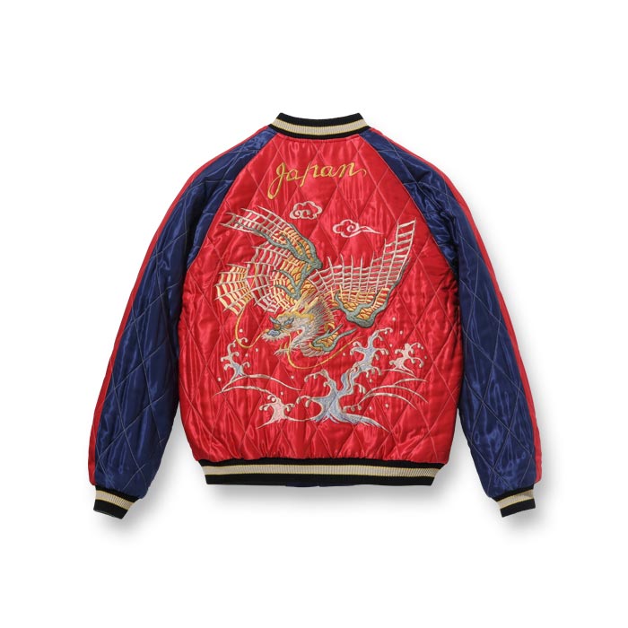 テーラー東洋 Lot No. TT15174-128 / Mid 1950s Style Acetate Quilted Souvenir Jacket “DRAGON & TIGER” × “FLYING DRAGON”