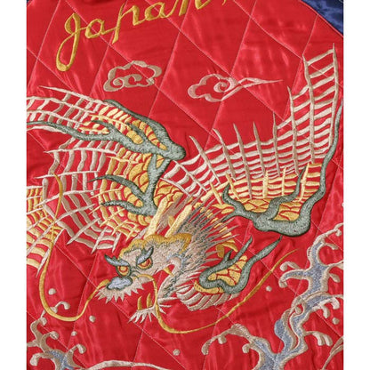テーラー東洋 Lot No. TT15174-128 / Mid 1950s Style Acetate Quilted Souvenir Jacket “DRAGON & TIGER” × “FLYING DRAGON”