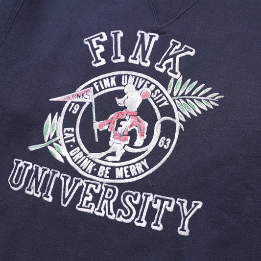ジェラード AB82222 JELADO Fink University Sweat Shirt オールドネイビー メンズ フロッキープリントスウェット