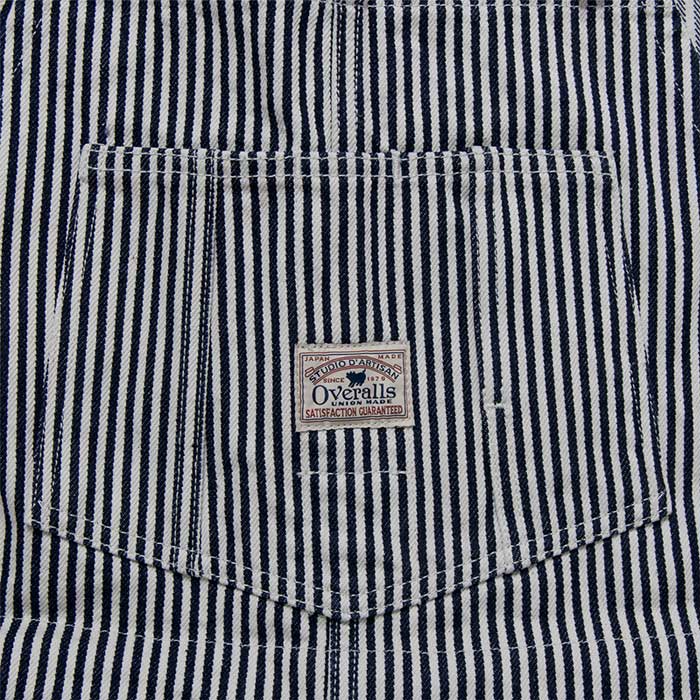 ステュディオ・ダ・ルチザン D1863 ヒッコリーオーバーオール ワンウォッシュ ダルチザン 14oz ストレートシルエット つなぎ
