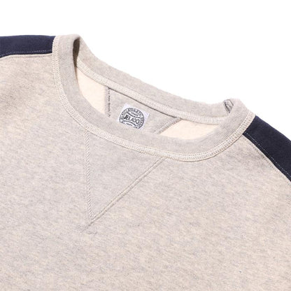 ジェラード AB82250 Champs Sweat Shirt 2 Tone ソルトアンドペッパー×オールドネイビー メンズ フリーダムスリーブスウェット