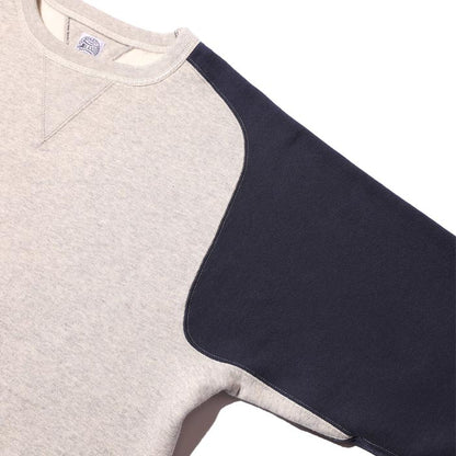 ジェラード AB82250 Champs Sweat Shirt 2 Tone ソルトアンドペッパー×オールドネイビー メンズ フリーダムスリーブスウェット