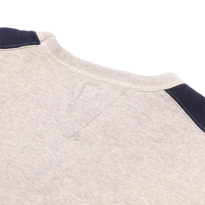 ジェラード AB82250 Champs Sweat Shirt 2 Tone ソルトアンドペッパー×オールドネイビー メンズ フリーダムスリーブスウェット