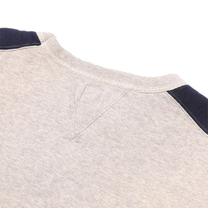 ジェラード AB82250 Champs Sweat Shirt 2 Tone ソルトアンドペッパー×オールドネイビー メンズ フリーダムスリーブスウェット