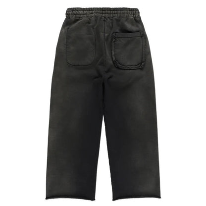 BOWWOW WEATHERED SWEAT PANTS - BLACK