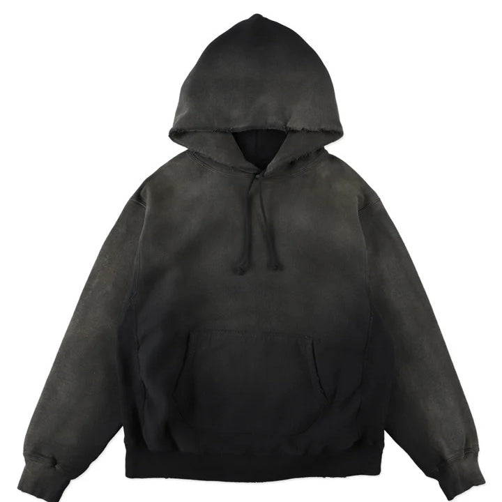 BOWWOW WEATHERED HOODIE - BLACK