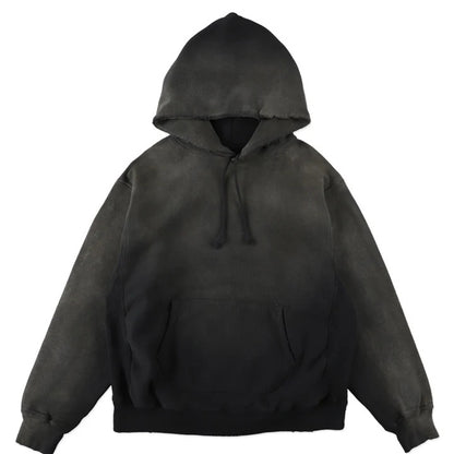BOWWOW WEATHERED HOODIE - BLACK