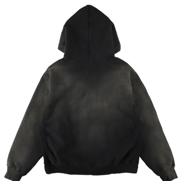 BOWWOW WEATHERED HOODIE - BLACK