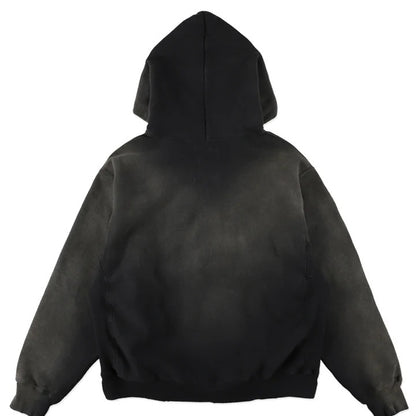 BOWWOW WEATHERED HOODIE - BLACK