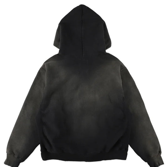 BOWWOW WEATHERED HOODIE - BLACK