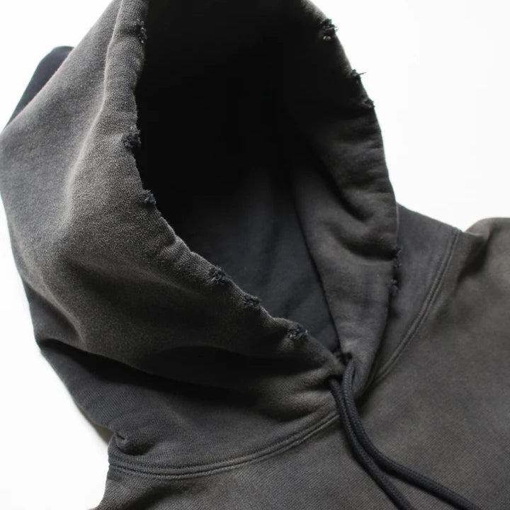 BOWWOW WEATHERED HOODIE - BLACK
