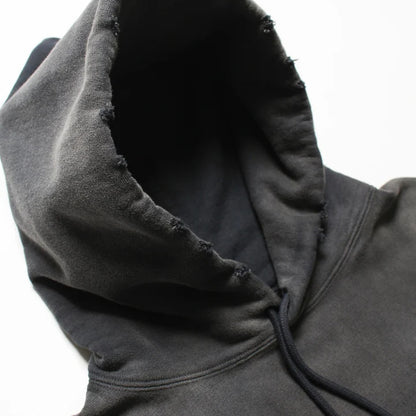 BOWWOW WEATHERED HOODIE - BLACK