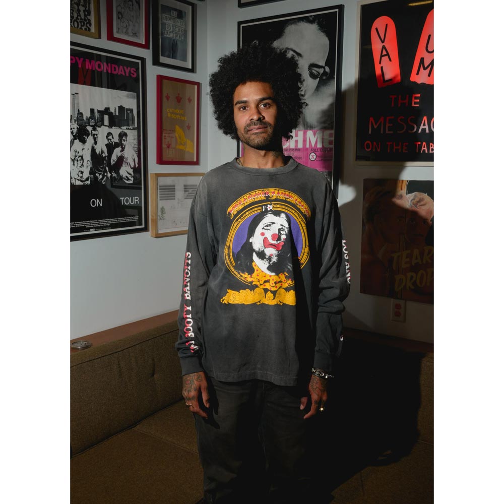 セントマイケル SM-YS1-0000-C40 BR_LS TEE / BORN SAINT / BLK メンズ ボーンXレイズド コラボ ロンT