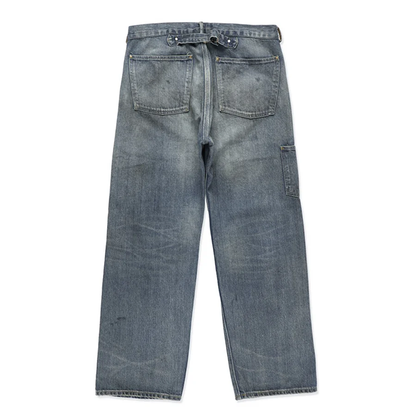 BOWWOW MINER'S REPAIRED DENIM WORK PANTS