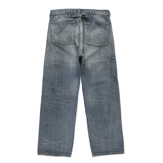 BOWWOW MINER'S REPAIRED DENIM WORK PANTS
