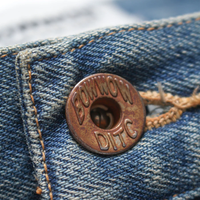 BOWWOW MINER'S REPAIRED DENIM WORK PANTS
