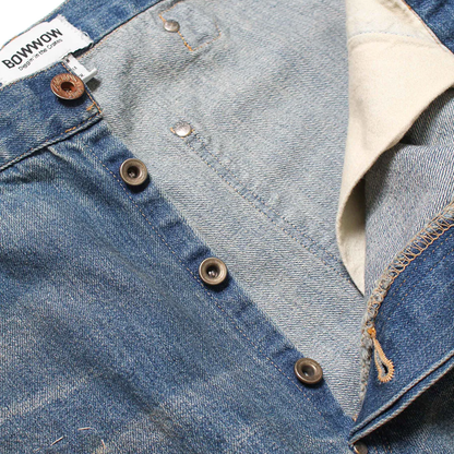 BOWWOW MINER'S REPAIRED DENIM WORK PANTS