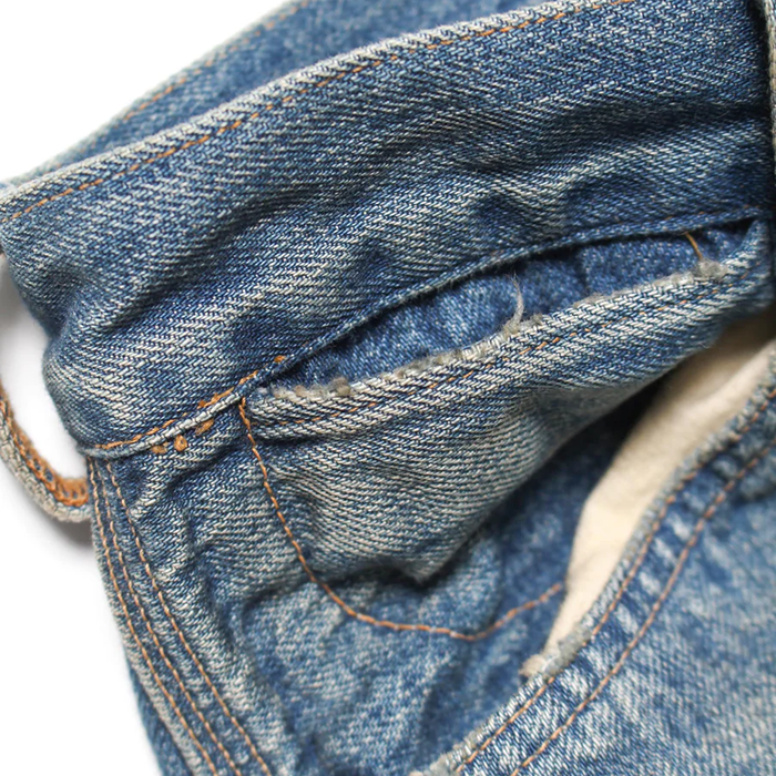 BOWWOW MINER'S REPAIRED DENIM WORK PANTS