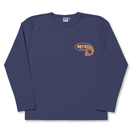 ステュディオ・ダ・ルチザン 8150B プリント長袖Ｔシャツ ネイビー メンズ ロンＴ バックプリント