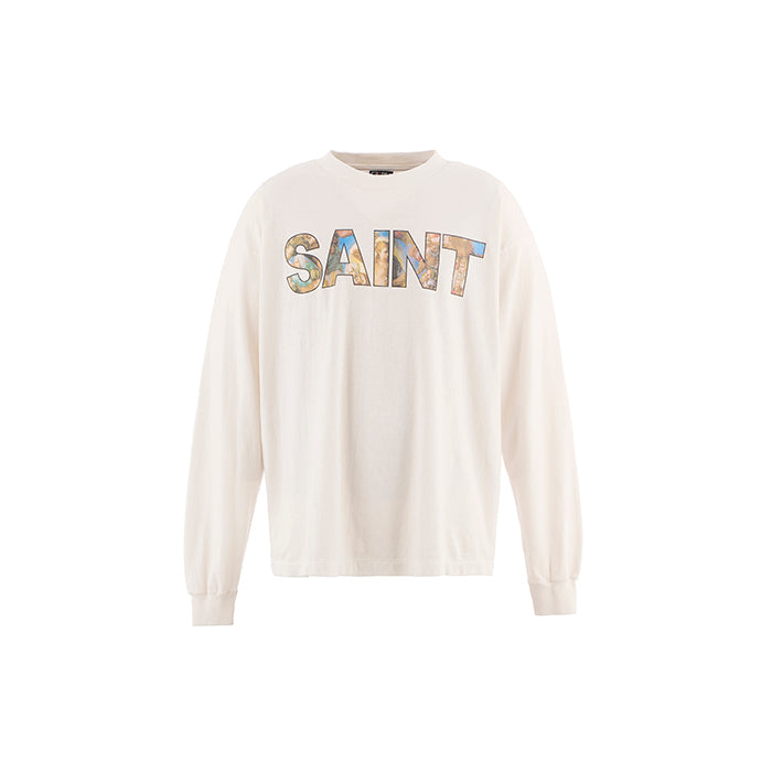 SAINT Mxxxxxx LS TEE NEW BODY RULES / WHITE SM-HR1-0000-035