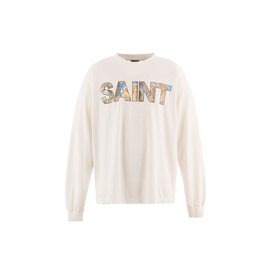 SAINT Mxxxxxx LS TEE NEW BODY RULES / WHITE SM-HR1-0000-035