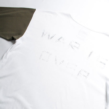 バウワウ BW2302-JPBBC JOHN PEACE BB CS WHITE × OLIVE ビックサイズ ベースボールカットソー ホワイトオリーブ