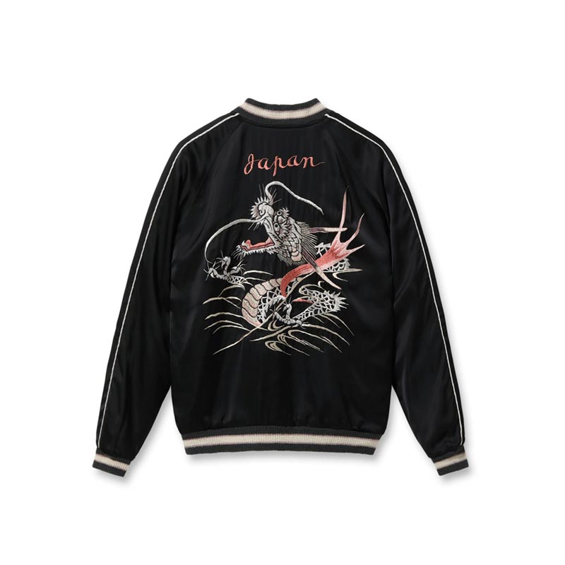 テーラー東洋 Lot No. TT15619-119 / Early 1950s Style Acetate Souvenir Jacket “KOSHO & CO.” Special Edition “SILVER DRAGON” × “TANGLED DRAGONS”