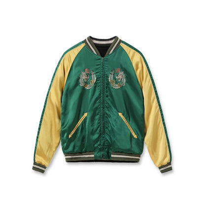 テーラー東洋 Lot No. TT15619-119 / Early 1950s Style Acetate Souvenir Jacket “KOSHO & CO.” Special Edition “SILVER DRAGON” × “TANGLED DRAGONS”