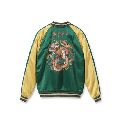 テーラー東洋 Lot No. TT15619-119 / Early 1950s Style Acetate Souvenir Jacket “KOSHO & CO.” Special Edition “SILVER DRAGON” × “TANGLED DRAGONS”