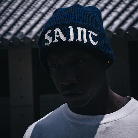 セントマイケル SM-YS1-0000-0082 KNIT CAP / SAINT / NAVY メンズ ニットキャップ