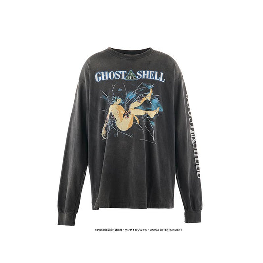 セントマイケル SM-YS1-0000-C34 GS_LS TEE / ILYA GITS / BLACK メンズ GHOST IN THE SHELL/攻殻機動隊 コラボ プリント ロンT