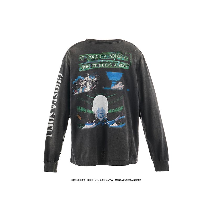 セントマイケル SM-YS1-0000-C34 GS_LS TEE / ILYA GITS / BLACK メンズ GHOST IN THE SHELL/攻殻機動隊 コラボ プリント ロンT