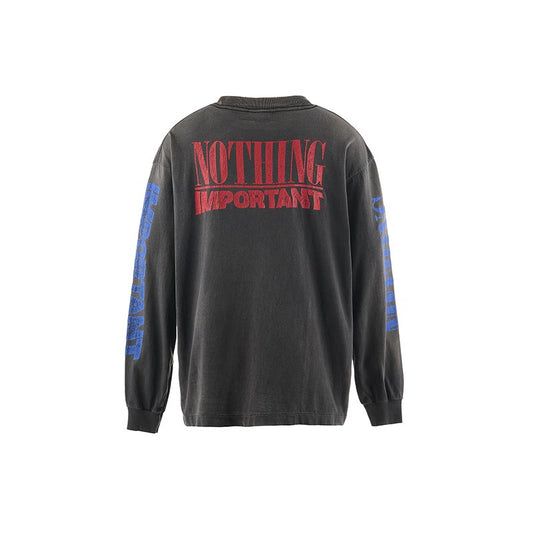 セントマイケル SM-YS1-0000-C35 KK_LS TEE / NOTHING IMP / BK メンズ 河村康輔 コラボ プリント ロンT
