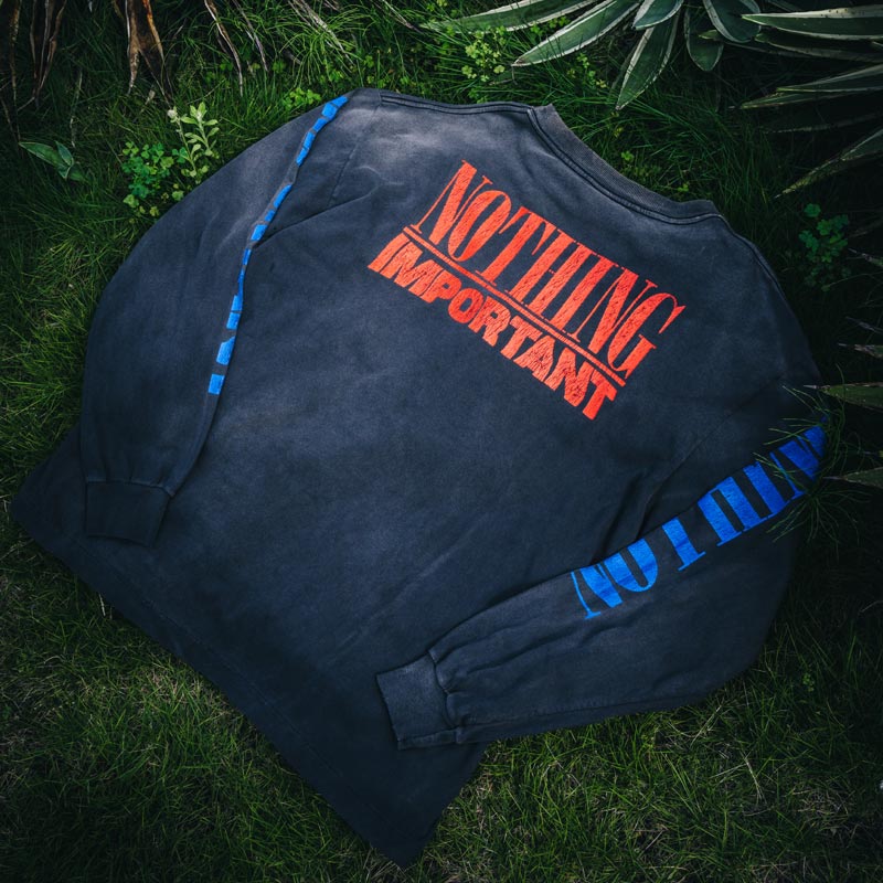 セントマイケル SM-YS1-0000-C35 KK_LS TEE / NOTHING IMP / BK メンズ 河村康輔 コラボ プリント ロンT