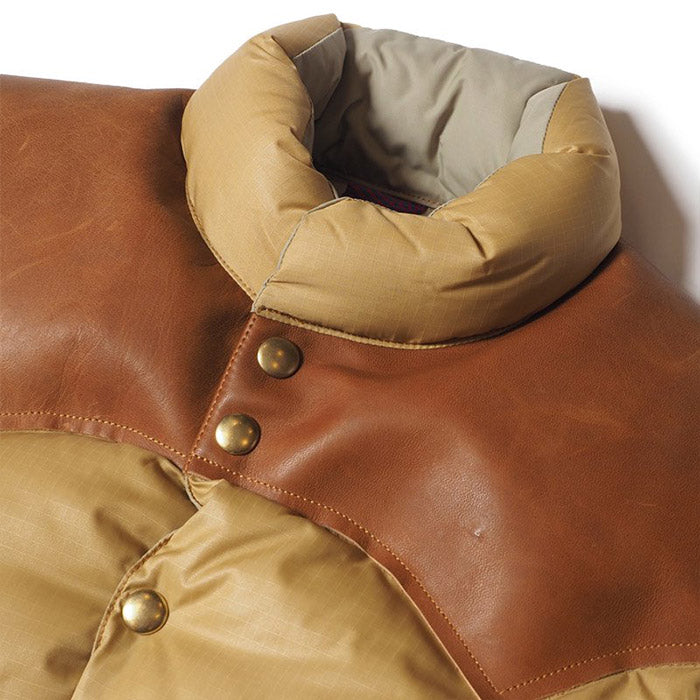 ウエアハウス WHJA-23SU002 290-232-51 Lot 2197 ROCKY MOUNTAIN × WAREHOUSE RIP STOP NYLON DOWN VEST リップストップナイロン ダウンベスト ベージュマスタード メンズ