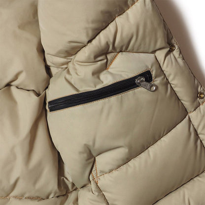 ウエアハウス WHJA-23SU002 290-232-51 Lot 2197 ROCKY MOUNTAIN × WAREHOUSE RIP STOP NYLON DOWN VEST リップストップナイロン ダウンベスト ベージュマスタード メンズ