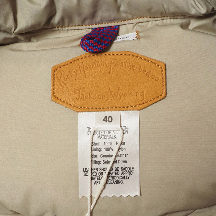 ウエアハウス WHJA-23SU002 290-232-51 Lot 2197 ROCKY MOUNTAIN × WAREHOUSE RIP STOP NYLON DOWN VEST リップストップナイロン ダウンベスト ベージュマスタード メンズ